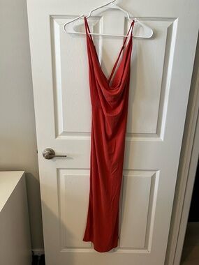 Forever 21 coral cowl neck Strapless Slip Dress